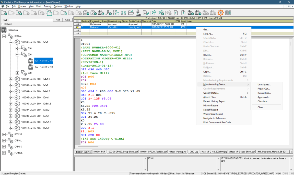 Predator PDM version 12 software